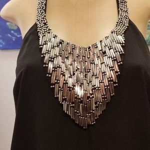 XOXO Embellished Black Halter